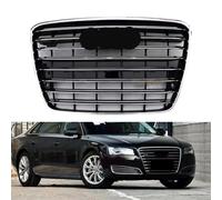 Front Radiator Glossy Black For Audi A8 D4 2010-2014 Bumper Grille Radiator Grill Glossy Black Grid 2011-2013
