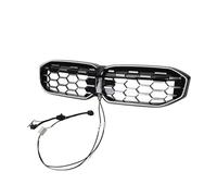 Front Radiator Grille Compatible With BMW For 3 Series G20 320i 330i 2023 2024 2025 Front Kidney Grille Front Upper Bumper Radiator Hood Mesh Grid(Chrome)