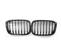 Front Radiator Grille Compatible With BMW For X3 G01 X4 G02 2018 2019 2020 2021 Pair Glossy Black Car Front Kidney Middle Grille Impact Modified Grill