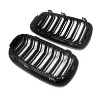 Front Radiator Grille Compatible With BMW For X5M F85 2015 2016 2017 Racing Grille Front Bumper Kidney Grills Glossy Black Auto Double Slat Grill