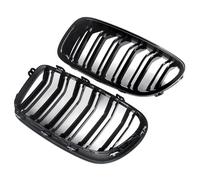 Front Radiator Grille Compatible With For 5 Series F10 2010 2011 2012 2013 2014 2015 2016 Gloss Black Front Bumper Grills Double Wide Grille