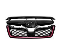 Front Radiator Grille FOR Subaru FOR FORester 2013-2018 Car Front Bumper Grill Mask Radiator Grille Grills Radiator Grille Mesh(Red)