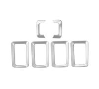 Front Radiator Grille FOR Suzuki FOR Jimny 2019-2024 Car Front Grill Ring Grille Insert Trim Protector Cover Honeycomb Front Grill(Silver)
