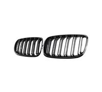 Front Radiator Grille FOR X5 FOR X6 FOR E70 FOR E71 2008-2013 Gloss Black Grille Bumper Kidney Front Double Slatted Line Honeycomb Front Grill