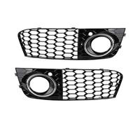 Front Radiator Grille Frills For A4 B8 RS4 2009 2010 2011 2012 Honeycomb Mesh Fog Light Open Vent Grille Intake Cover 8KD807682 8KD807681(B)