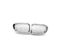 Front Radiator Grille Frills For BMW 3 Series 2002-2005 E46 4-Door 320i 325i 325xi 330i 330xi Double Slats Black Grill Grille Front Kidney(Chrome 4 Door97-01)
