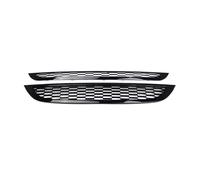 Front Radiator Grille Frills For MINI One For R50 R52 For R53 2002-2006 2pcs Front Bumper Upper Lower Grille Cover Glossy Black Honeycomb Mesh Grill Guard