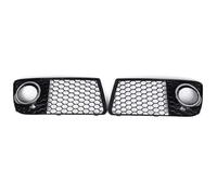 Front Radiator Grille Frills For TT Coupe Convertible 2009-2014 ABS Plastic Glossy Black 1 Pair Car Honeycomb Grill Front Bumper Fog Light Grille Cover Front Kidney Grille(Black n Chrome Ring)