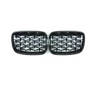Front Radiator Grilles 1 Pair For 2 Series F45 228i 220i 235i 2014-2018 Car Front Bumper Kidney Grilles Chrome Diamond Meteor Style Front Bumper Grille(Gloss Black)