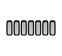 Front Radiator Grilles 7Pcs For Renegade 2015 2016 2017 Car Front Grid Grille Inserts ABS Black Racing Grill Frame Trim(Dark Grey)