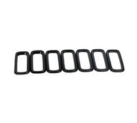 Front Radiator Grilles 7Pcs For Renegade 2015 2016 2017 Car Front Grid Grille Inserts Racing Grill Frame Trim ABS Black(Black)