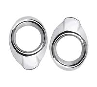 Front Radiator Grilles Compatible With For Focus 2012 2013 2014 Car Front Bumper Fog Light Ring Cover Bezels Lamp Grille Surround Trim BM51-19952-AD(Silver)