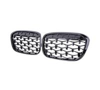 Front Radiator Grilles For X1 F48 F49 2016 2017 2018 2019 Car Front Kidney Grille Racing Grill Gloss Black Grills Diamond Styling(Full Black)