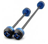 Front Rear Axle Sliders Crash Protector For ZX-6R 2005 2006 2007 2008 Motorcycle Wheel Fork Guard Pads Parts Anti-fall mat(Blu)