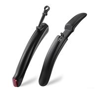 Front Rear Bicycle Mudguard for Fender Systems Reflective Detail Positioned for Maximum Light Return During Angular Approaches by Vehicle Headlights