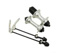 Front Rear Bike Hub 32H for 8 9 10 Speed Cassette | 32-hole design, 8-10 speed compatible, V-brake ready, front 100mm rear 130mm, silver alloy finish