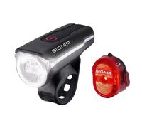 Front + Rear Bike Light Set Front Aura 60 USB & Nugget 2 Rear Light Rechargeable