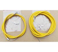 FRONT + REAR BMX/MTB BIKE CYCLE BRAKE OUTER CABLES, INNER CABLES, NOW IN 9 COLOURS ! (YELLOW)