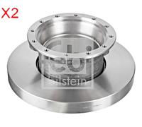 Front Rear Brake Disc x2 Pcs FEBI Fits RENAULT Magnum Premium 430.18 5010422364