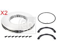 Front Rear Brake Disc x2 Pcs FEBI Fits VOLVO RENAULT 7700 8300 8500 5 20428193