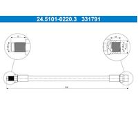 ATE 24.5101-0220.3 Brake hose