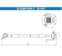 Front Rear Brake Hose Left Right ATE Fits HYUNDAI I30 KIA Ceed 16-22 58738-G4300