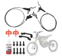 Front Rear Brake Kit for Sur-Ron, PSLER Upgraded Front Rear Brake Kit for Sur Ron Light Bee X Segway X160 X260 for Talaria XXX for Talaria Sting MX3 R MX4 for 79Bike Falcon M/E Ride Pro SS (Black)