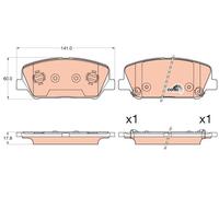 FRONT / REAR BRAKE PAD SET DISC BRAKE FITS: HYUNDAI ELANTRA GT 1.4/1.4 CRDI/1