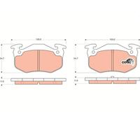 FRONT / REAR BRAKE PAD SET DISC BRAKE FITS: PEUGEOT 205 1.6 GTI/1.9 GTI.PEU