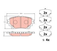 FRONT / REAR BRAKE PAD SET DISC BRAKE FITS: TOYOTA RAV 4 V 2.5 HYBRID /2.0 /2