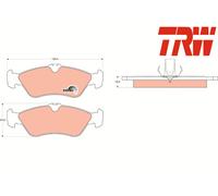 FRONT / REAR BRAKE PADS SET GDB1263 TRW I