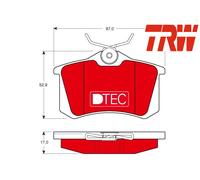FRONT / REAR BRAKE PADS SET GDB1330DTE TRW I