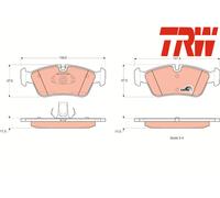 FRONT / REAR BRAKE PADS SET GDB1348 TRW I