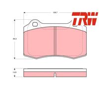 FRONT / REAR BRAKE PADS SET GDB1513 TRW I