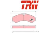 FRONT / REAR BRAKE PADS SET GDB1609 TRW I