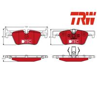 FRONT / REAR BRAKE PADS SET GDB1919DTE TRW I