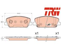 FRONT / REAR BRAKE PADS SET GDB3582 TRW I