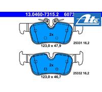 FRONT / REAR BRAKE PADS SET LEFT & RIGHT SIDE 13.0460-7315.2 ATE I