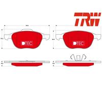 FRONT / REAR BRAKE PADS SET LEFT & RIGHT SIDE GDB1583DTE TRW I