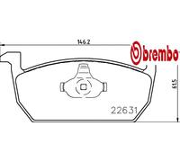 FRONT / REAR BRAKE PADS SET LEFT & RIGHT SIDE P 85 167 BREMBO I