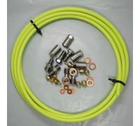 Front Rear Caliper Hose Kit for Hope Disc Brakes | Stainless steel hose, for durable metal fittings, resistant, precise oil flow, long lasting performance(Green)
