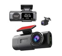 Front Rear Dual Dash Cam - 4K 1080P, 1.47 Inch Screen, Night and Parking Monitoring, for Drivers Seeking Road Condition Recording and Real Time Video Sharing