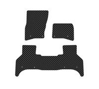 Front & Rear Floor Mat to fit the Land Rover Defender 110 2020 On - 3MM | Tailored Front & 2nd Row Floor Mats, Waterproof & Durable, Heavy Duty, Suitable for All Weather, 3mm Thickness, Black