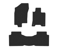 Front & Rear Floor Mats to fit the Nissan Navara 2015-2018 - 3MM | Tailored Front & Rear Floor Mats, Waterproof & Durable, Heavy Duty Rubber, Suitable for All Weather, 3mm Thickness, Black
