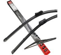 Front & Rear Kit of Aero Flat Windscreen Wiper Blades AD61-424|Hq12D