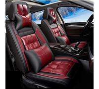 Front+rear Leather Car Seat Cover For A5 Sportback A6 C5 For Avant C6 C7 For For Allroad Q3 Q5 Q7 Seat Protector Cover(Black Red 4pcs,Luxury)