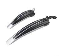 Front Rear Mudguard 3 Sets for Mountain Road Bike | 3 pairs front and rear, for durable PP plastic, effective for splash blocking, easy clip-on install, all-weather (Black)