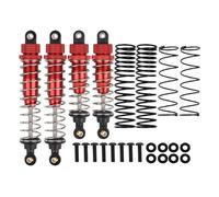 Front Rear Shocks Damper Kit For Tamiya For DT-02 DF-02 DT-03 TT-02B 1/10 RC Buggy Car Chassis Upgrade Parts Aluminium Suspension Spring(Red)