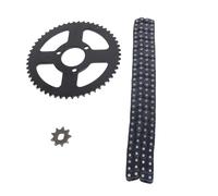 Front Rear Sprocket and Chain Kit, Steel T8F 9T 10MM Front 54T 35MM Rear Sprocket 120 Drive Links Chain Set for Motorcycles