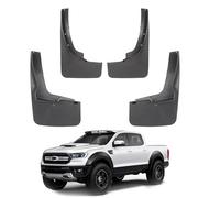 Front & Rear Tire Mud Flaps Splash Guards for Ford Ranger 2019 2020 2021 2022 2023 Heavy Duty Tire Mudguards，No Drilling Installation 4PCS